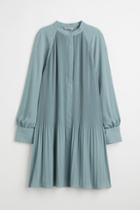 H & M - Pleated Dress - Turquoise