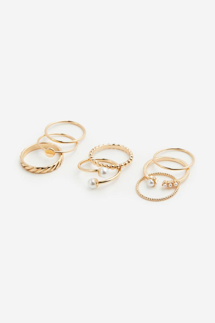 H & M - 8-pack Rings - Gold
