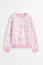 H & M - Color-block Sweatshirt - Pink