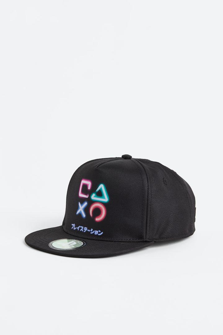 H & M - Motif-detail Cap - Black