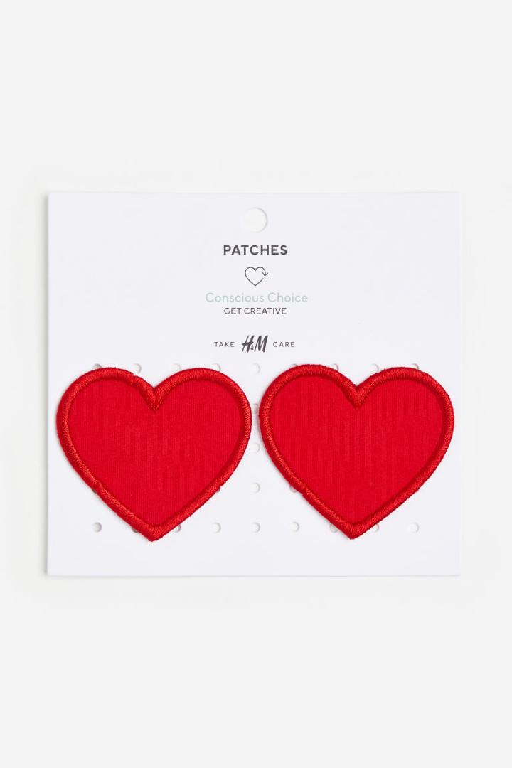 H & M - 2-pack Repair Patches - Red
