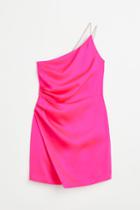 H & M - One-shoulder Dress - Pink