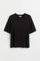 H & M - H & M+ Fine-knit T-shirt - Black
