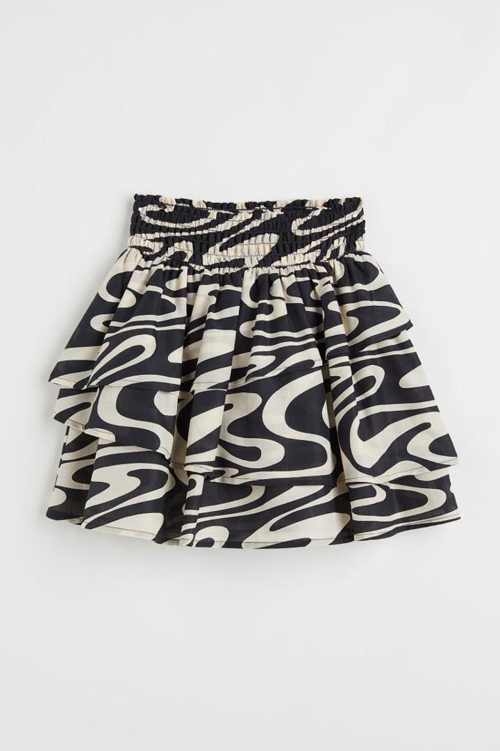 H & M - Tiered Skirt - Gray