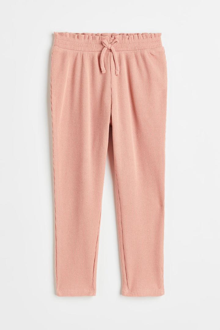 H & M - Cotton Jersey Joggers - Pink