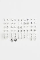 H & M - 25 Pairs Earrings And Studs - Silver
