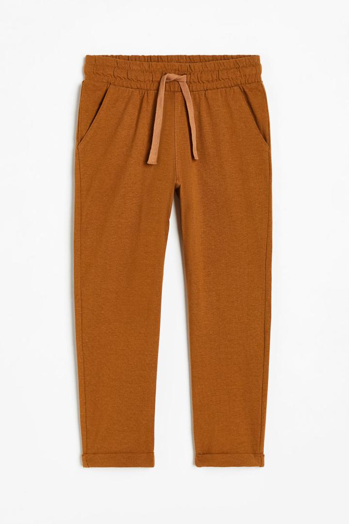 H & M - Cotton Jersey Joggers - Yellow