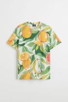 H & M - Regular Fit Cotton T-shirt - Green