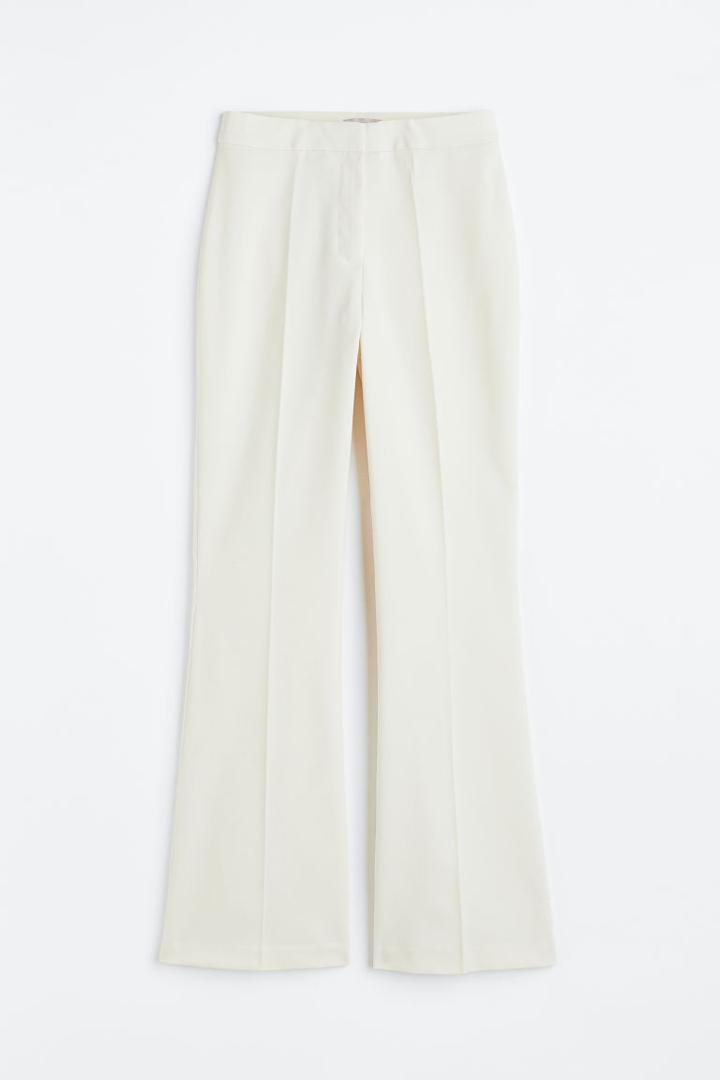 H & M - Flared Dress Pants - White