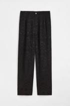 H & M - Patterned Viscose Pants - Black