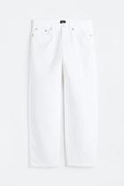 H & M - Loose Fit 5-pocket Twill Pants - White