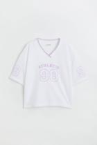 H & M - Printed Basketball Shirt - White