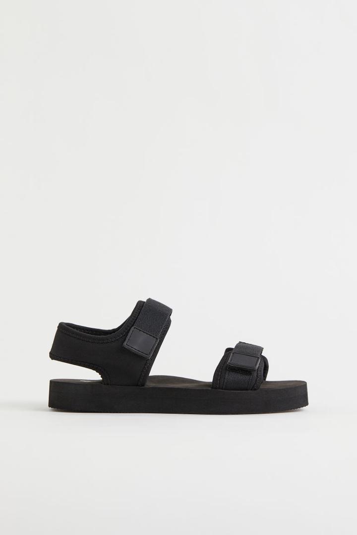 H & M - Scuba-look Sandals - Black