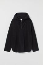 H & M - Fleece Hoodie - Black