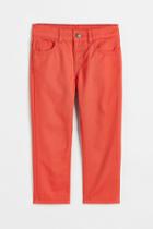 H & M - Relaxed Fit Twill Pants - Orange