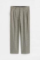 H & M - Relaxed Fit Wool-blend Trousers - Green