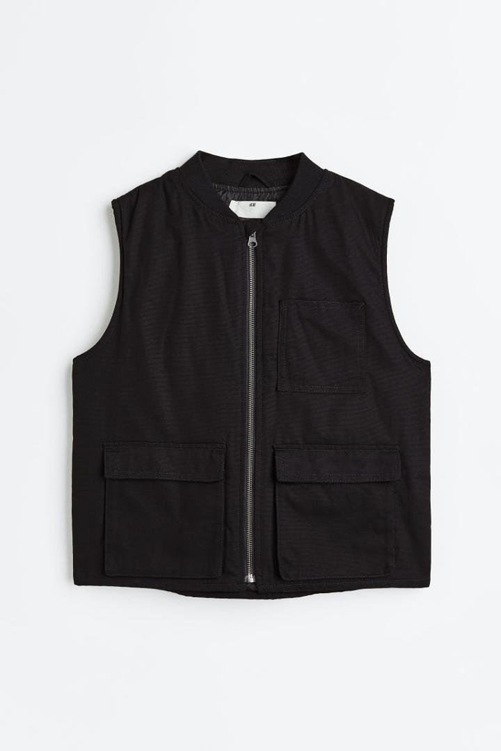 H & M - Padded Vest - Black