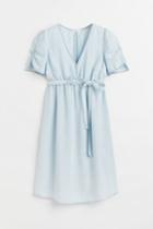 H & M - Mama Tie-belt Dress - Blue