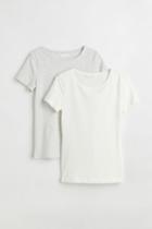 H & M - 2-pack Cotton T-shirts - Gray