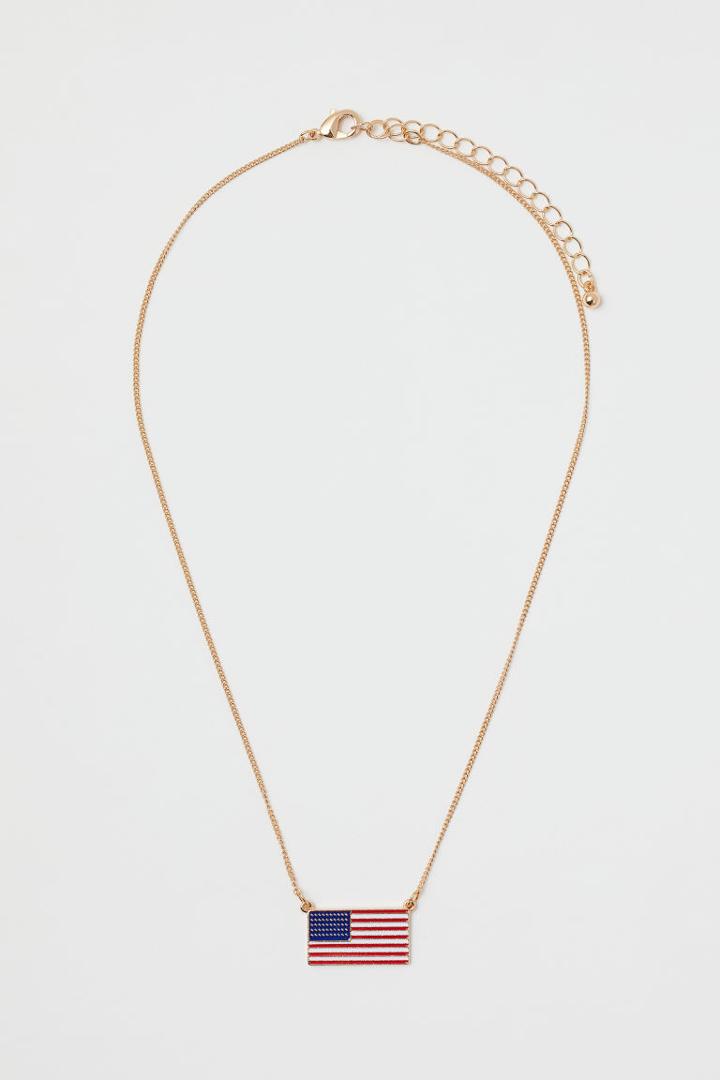 H & M - Pendant Necklace - Blue