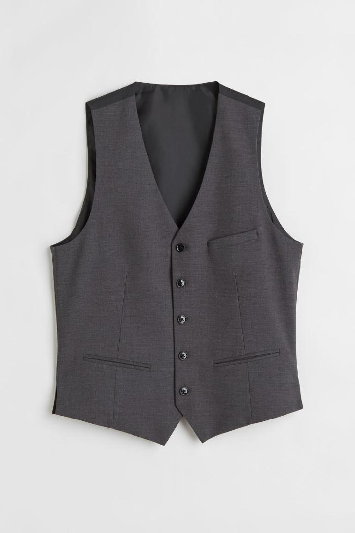 H & M - Slim Fit Suit Vest - Gray
