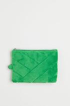 H & M - Quilted Pouch Bag - Green