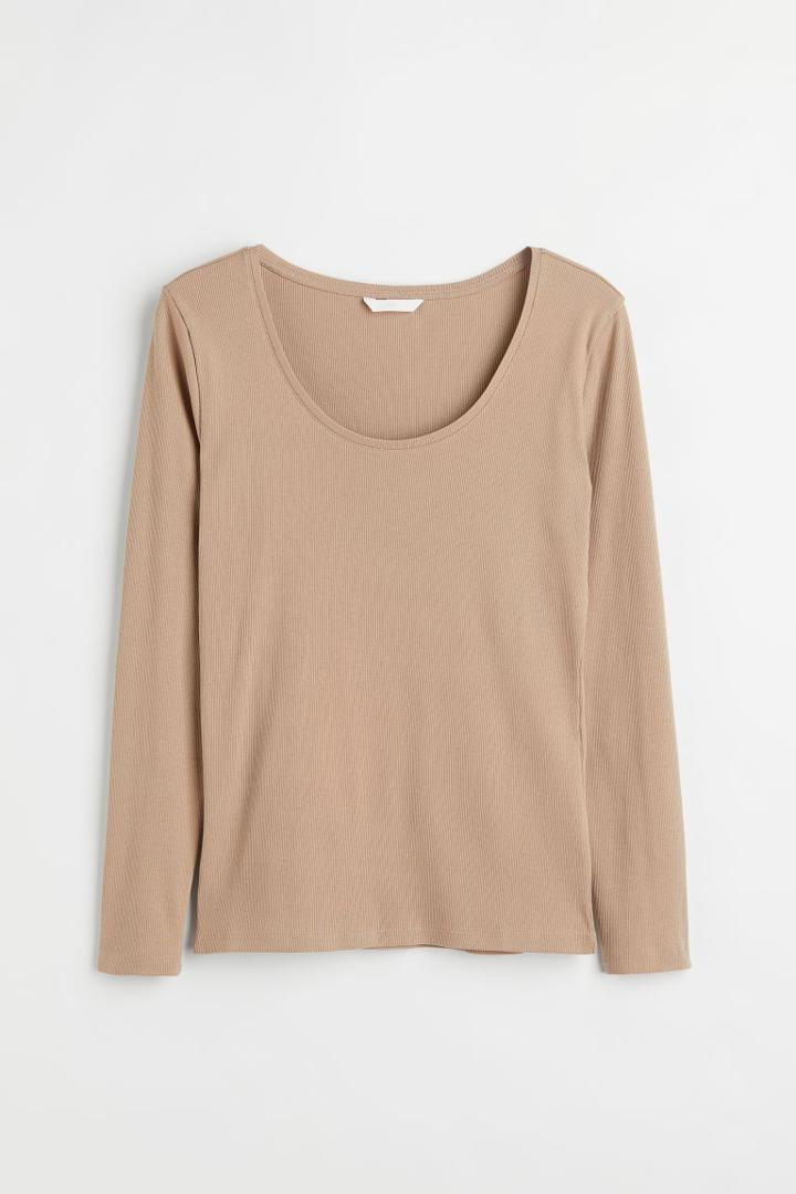 H & M - H & M+ Jersey Top - Beige