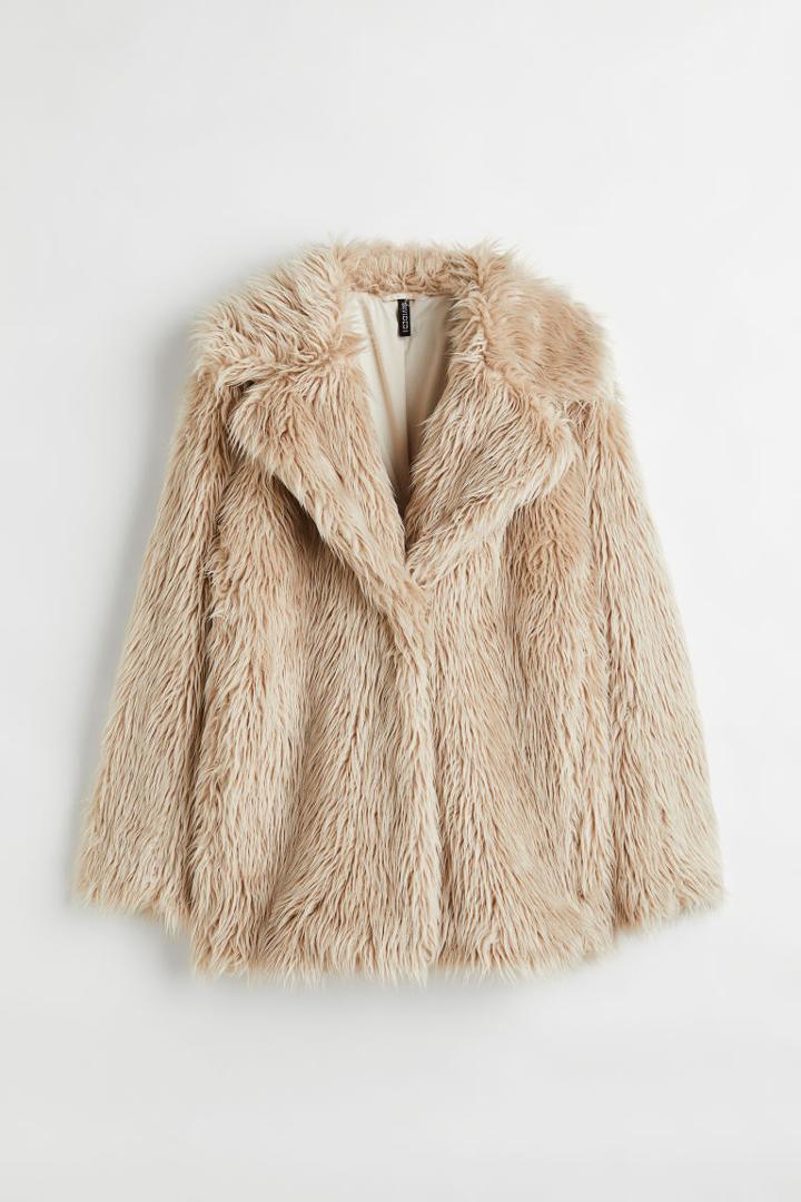 H & M - Fluffy Jacket - Beige