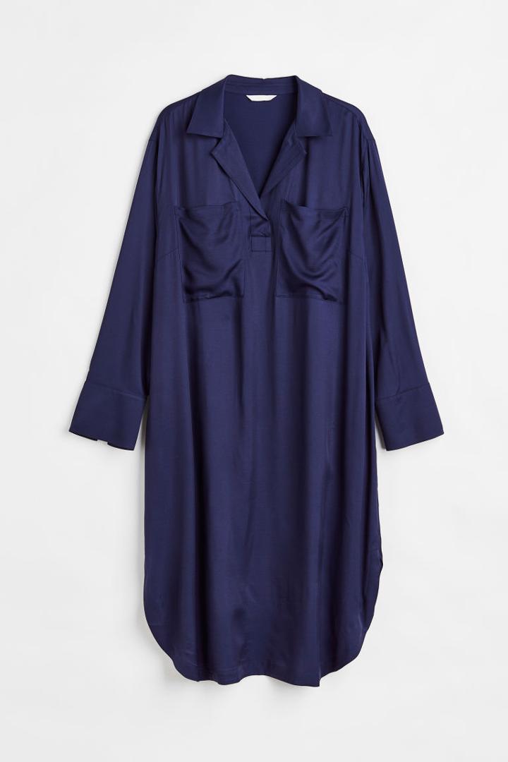 H & M - H & M+ Satin Dress - Blue