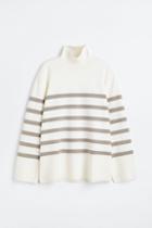H & M - High-collar Jumper - White