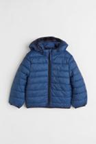 H & M - Hooded Puffer Jacket - Blue