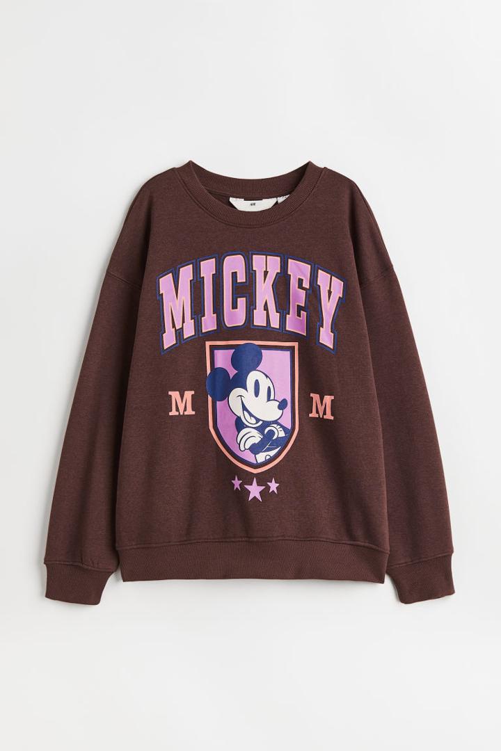 H & M - Oversized Sweatshirt - Brown