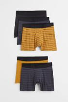 H & M - 5-pack Cotton Boxer Shorts - Yellow