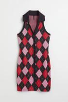 H & M - Jacquard-knit Dress - Black