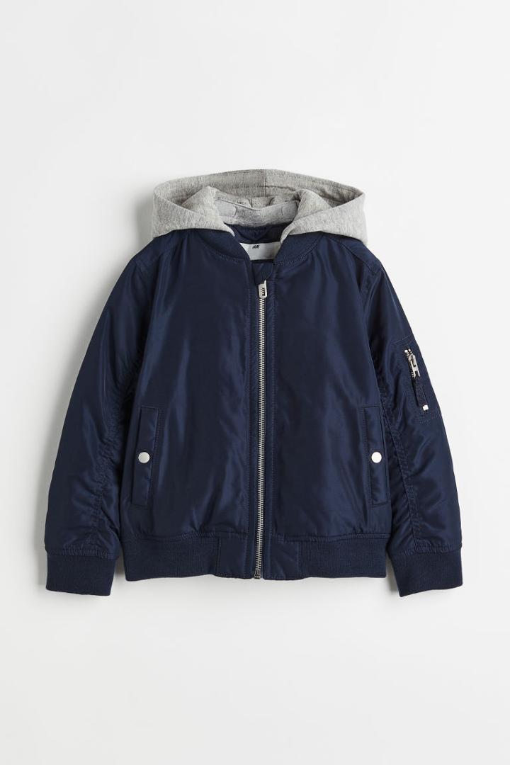 H & M - Oversized Bomber Jacket - Blue