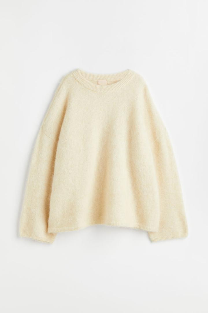 H & M - Mohair-blend Sweater - White