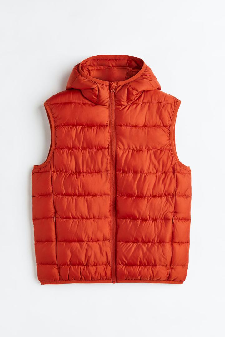H & M - Padded Lightweight Vest - Orange