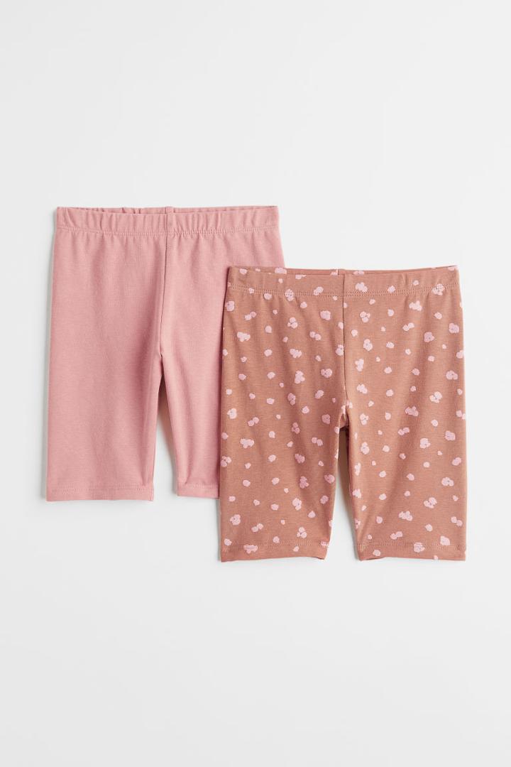 H & M - 2-pack Cycling Shorts - Orange