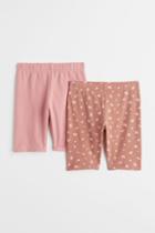 H & M - 2-pack Cycling Shorts - Orange