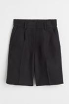H & M - Linen-blend Bermuda Shorts - Black
