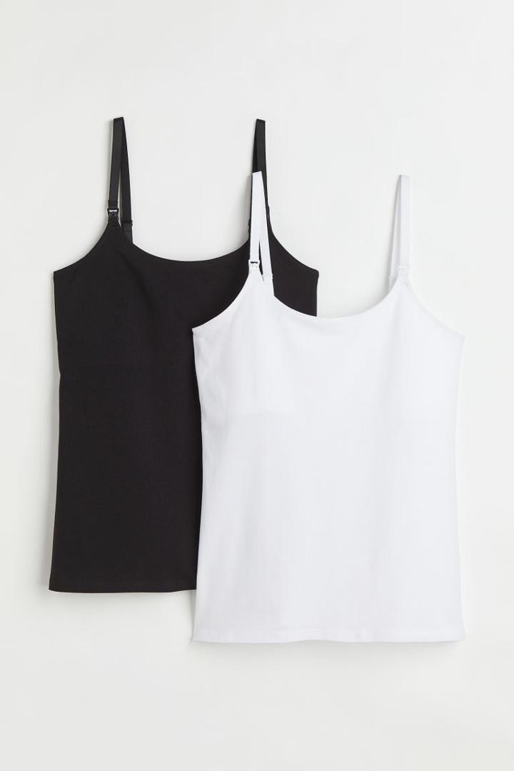 H & M - Mama 2-pack Nursing Tank Tops - White