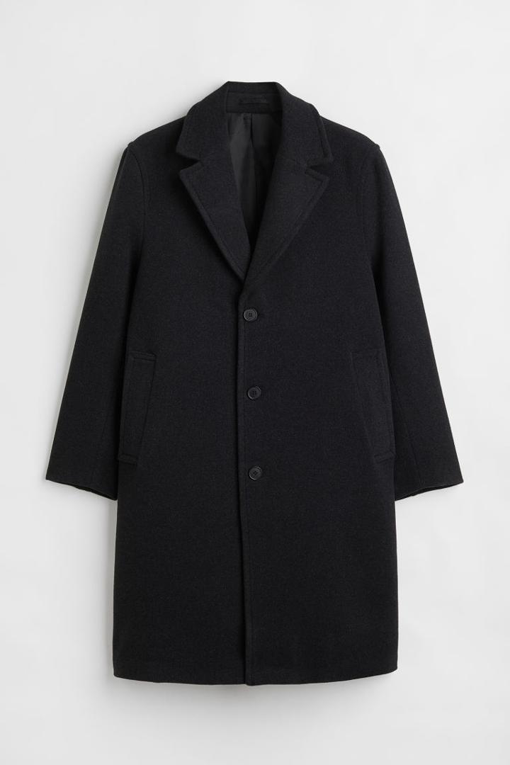H & M - Oversized Wool-blend Coat - Gray