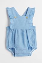 H & M - Cotton Overall Shorts - Blue