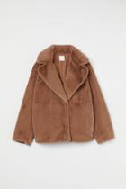 H & M - Faux Fur Jacket - Beige