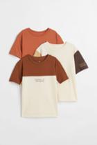 H & M - 3-pack Cotton T-shirts - Beige