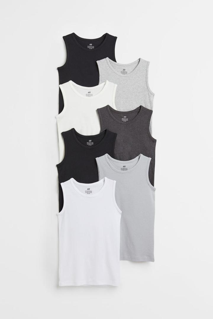 H & M - 7-pack Tank Tops - White