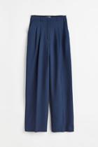 H & M - Dressy Wool-blend Pants - Blue