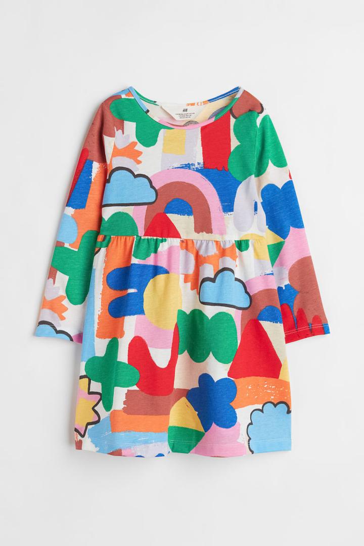 H & M - Cotton Jersey Dress - White