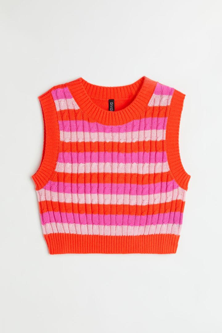 H & M - Sweater Vest - Orange