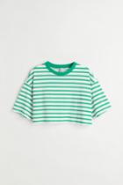 H & M - Cotton Crop T-shirt - Green
